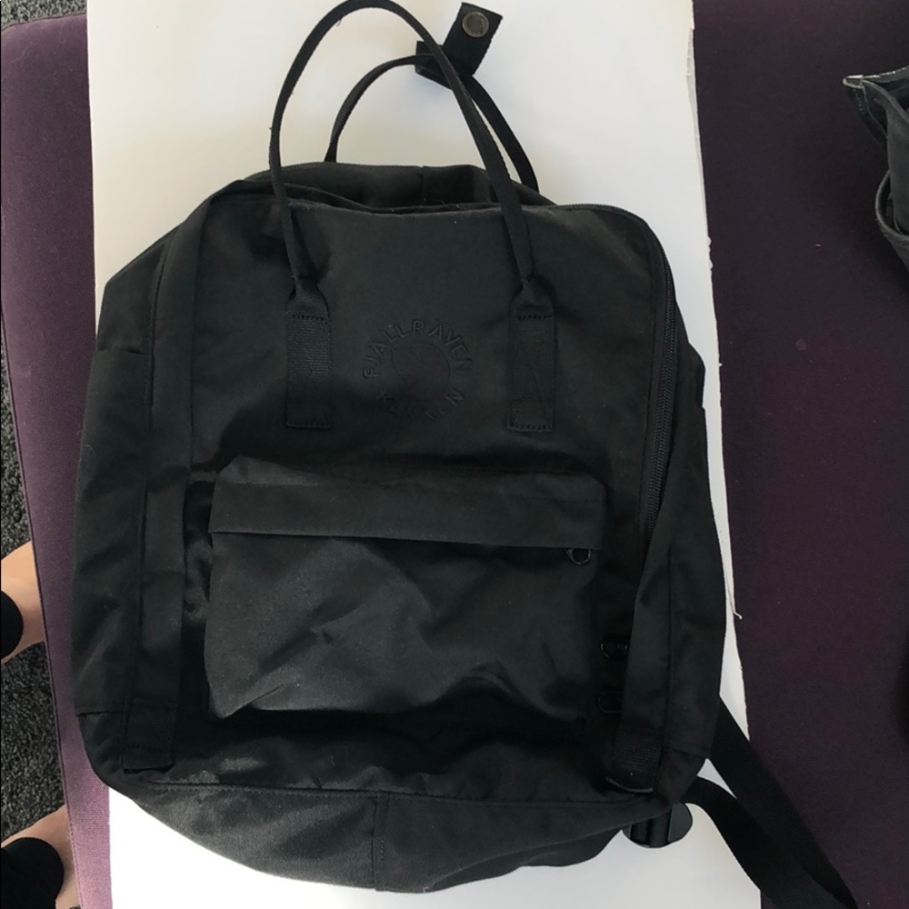 Black Fjallraven re-Kanken backpack